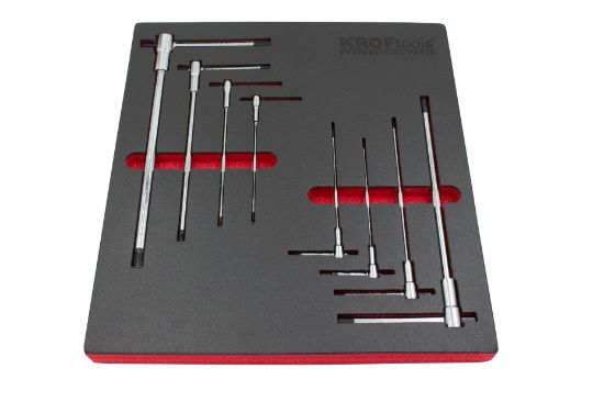 Imagem de KIT 8PCS CHAVES HEXAGONAIS COM CABO EM T DESLIZANTE 2-10MM