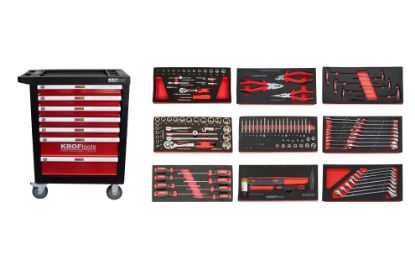 Imagem de CARRO FERRAMENTA 7 GAVETAS 174PCS. VERMELHO