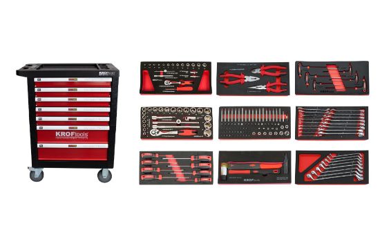 Imagem de CARRO FERRAMENTA 7 GAVETAS 174PCS. VERMELHO