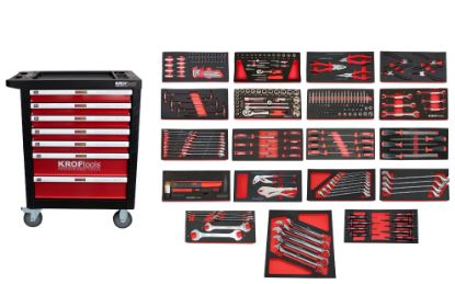 Imagem de CARRO FERRAMENTA 7 GAVETAS 259PCS. VERMELHO