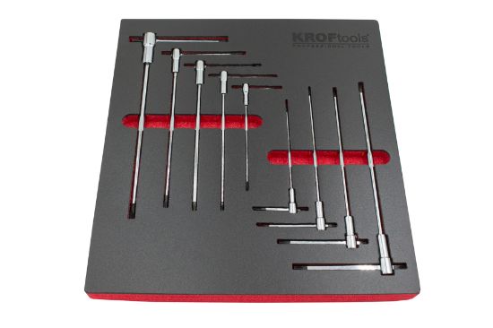 Imagem de KIT 9PCS CHAVES ALLEN MACHO TORX COM CABO EM T DESLIZANTE T10-T50