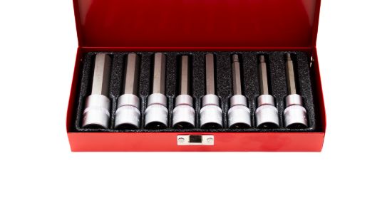 Imagem de JG 08 CHAVES 1/2" C/ BIT HEX. LONGAS 4-17mm