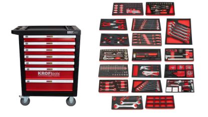 Imagem de CARRO FERRAMENTA VERMELHO 7 GAVETAS 353PCS
