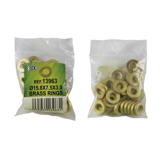 Imagem de SACO DE 30 ANILHAS DE LATAO - 15.8X7.5X3.0