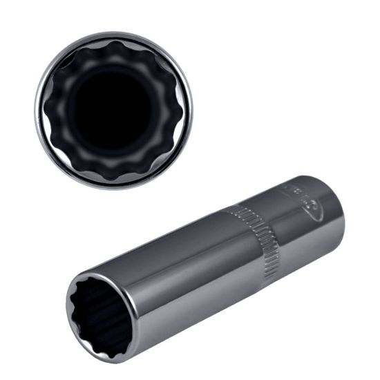 Imagem de VASO 12 CANTOS 1/2" 75MM LARGO 16MM CROMADO