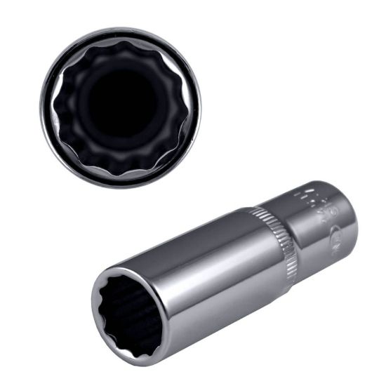 Imagem de VASO 12 CANTOS 1/2" 75MM LARGO 18MM CROMADO