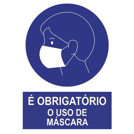 Imagem de POSTER CARTOLINA  A3  CON "ES OBLIGATORIO EL USO DE MASCARILLA"