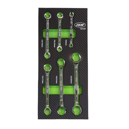 Imagem de 6 PAcS. CHAVE DE PORCA COM REVESTIMENTO DE CARBONO, BANDEJA DE EVA - REVESTIMENT