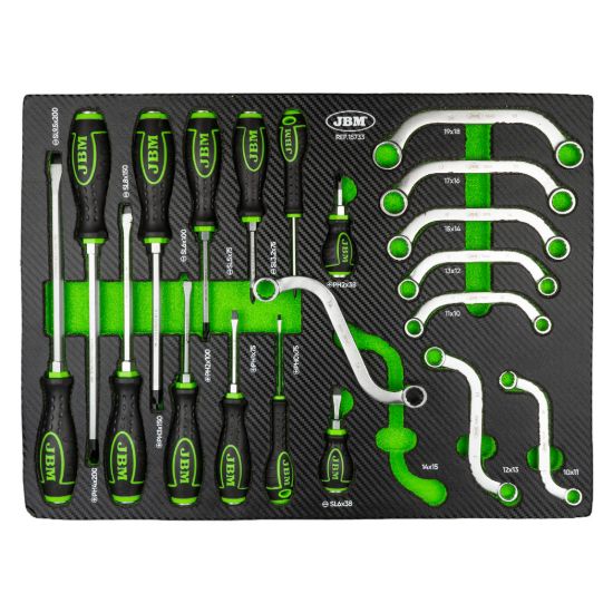 Imagem de CONJUNTO DE CHAVES DE PASSAGEM DE PARAFUSOS, œC E œS, EM TABULEIRO EVA