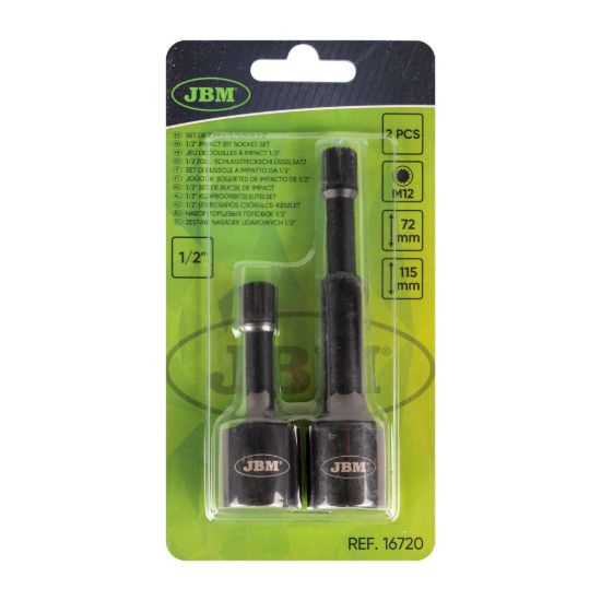 Imagem de 1/2" VASOS DE IMPACTO ESPECIAL PARA TORNILLOS SPLINE (XZN) M12 2/PCS