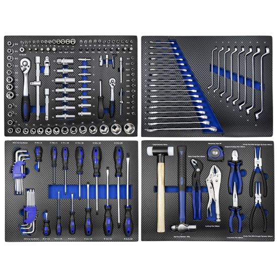 Imagem de SET DE 4 MODULOS EVA CARBONO PARA CARRO DE HERRAMIENTAS - AZUL
