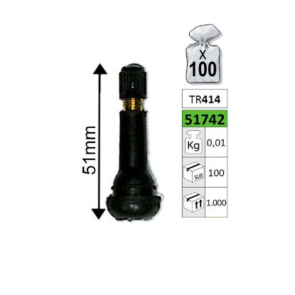 Imagem de VALVULAS PARA PNEUS TR414 51MM