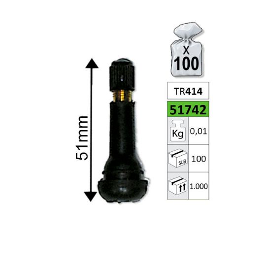 Imagem de VALVULAS PARA PNEUS TR414 51MM