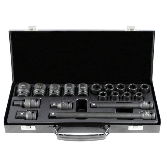 Imagem de KIT 19 CHAVES DE IMPACTO DE 1/2 HEX + ADAPTADOR