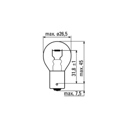 Imagem de LA‚MPADA OBN  12V 21W BA15S