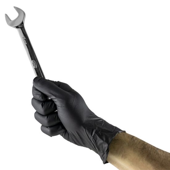 Imagem de LUVAS PRETAS DESCARTAVEIS DE NITRILO T:M 5MIL