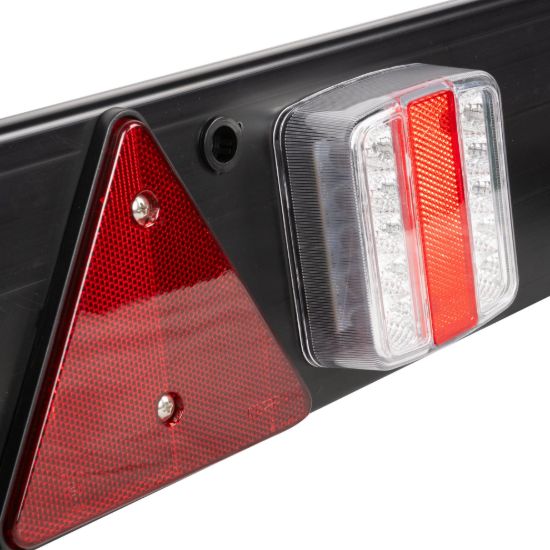 Imagem de BARRA DE SINALIZAAcAO PARA REBOQUE DE 1.100X140MM COM 2 FAROLINS LED, 2 TRIA‚NGU