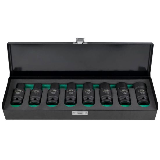 Imagem de KIT DE 8 CHAVES DE IMPACTO HEX. COM DUPLA POSIAcAO (FIXO / ARTICULADO)