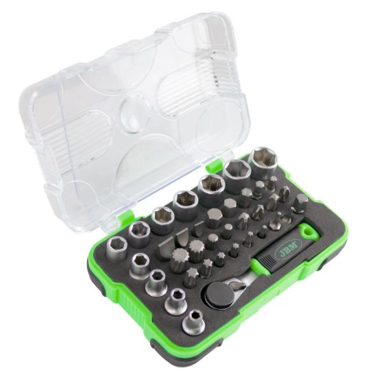 Imagem de CAIXA DE FERRAMENTAS DE 38 PEAcAS COM MINI ROQUETE DE 1/4