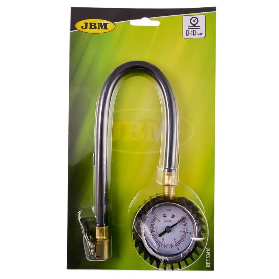 Imagem de COMPROVADOR DE PRESSAO DE PNEUMATICOS COM TUBO  (0-10BAR)