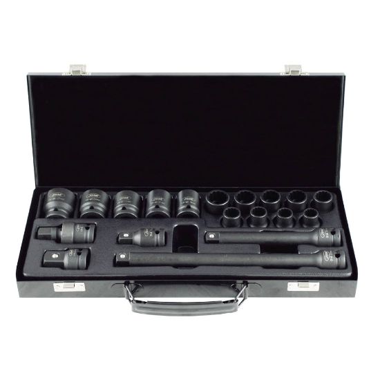 Imagem de KIT 19 CHAVES DE IMPACTO DE 1/2 DE 12 FACES + ADAPTADOR