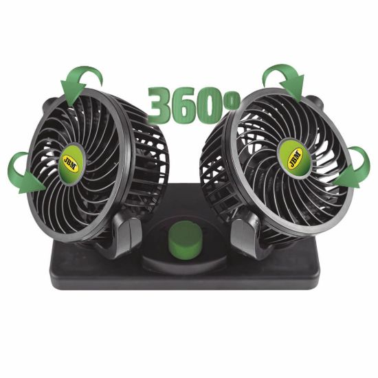 Imagem de VENTILADOR DUPLO DE CARRO 4 - 12 V