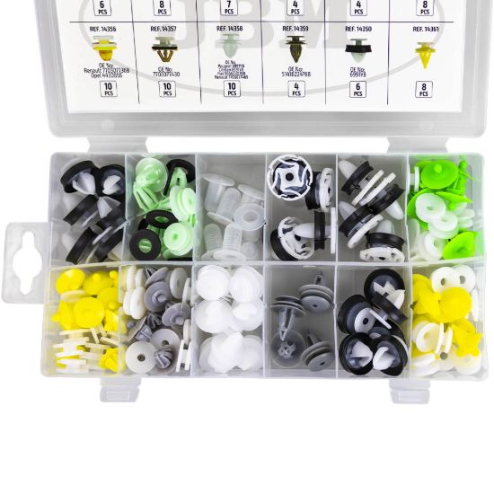 Imagem de JOGO DE 85 PAcS DE CLIPES PARA PAINEIS DE PORTA DE RENAULT DACIA