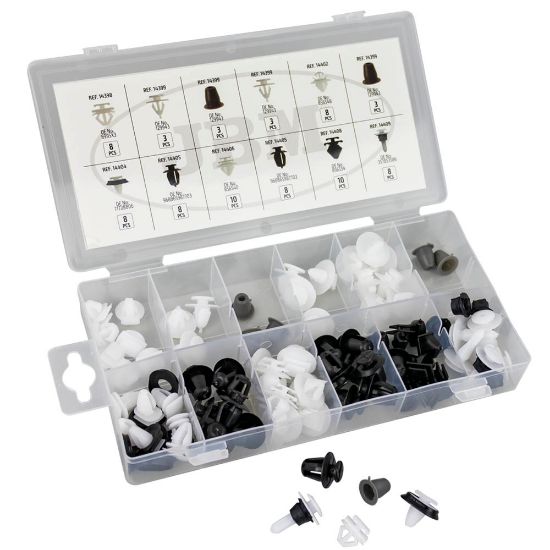 Imagem de JOGO DE 80 PAcS DE CLIPES PARA MOLDURAS DE PEUGEOT/CITROA‹N