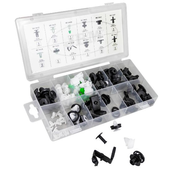 Imagem de JOGO DE 79 PAcS DE CLIPES PARA PAINEIS DE PORTA/MOLDURAS/TAPEAcARIA DE VAG/SEAT/