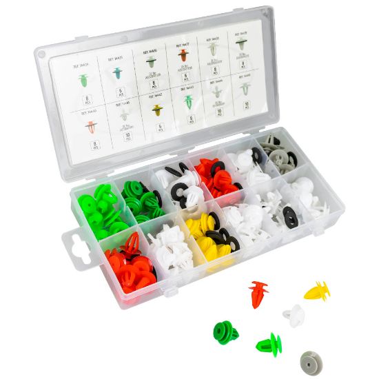 Imagem de JOGO DE 96 PAcS DE CLIPES PARA PAINEIS DE PORTA/MOLDURAS DE MERCEDES-BENZ