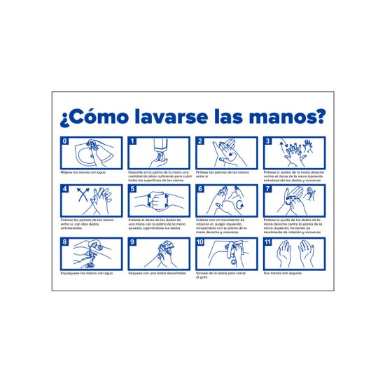 Imagem de PAQUETE DE 5 CARTELES INFORMATIVO - LAVADO DE MANOS