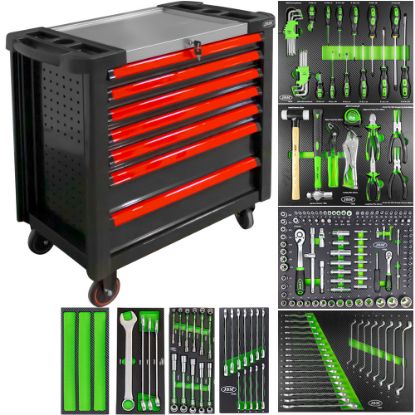 Imagem de ARMARIO SOBRE ROLOS XL COM 7 GAVETAS VERMELHO