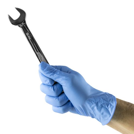 Imagem de LUVAS AZUIS DESCARTAVEIS DE NITRILO TAMANHO L