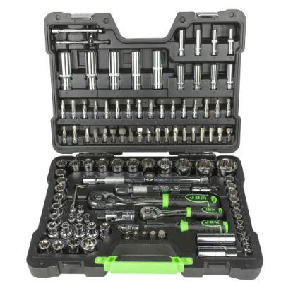 Imagem de CAIXA DE FERRAMENTAS DE 113 PEAcAS 12 FACES (XZN) - CROMADO