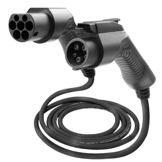 Imagem de CABO DE CARREGAMENTO ELATRICO DE CARRO, 3.6KW, 16 A, DO TIPO 1 AO TIPO 2 (SINGLE