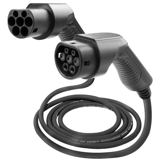 Imagem de CABO DE CARREGAMENTO ELATRICO  DE CARRO, 3.5KW, 16 A, DO TIPO 2 AO TIPO 2 (SINGL