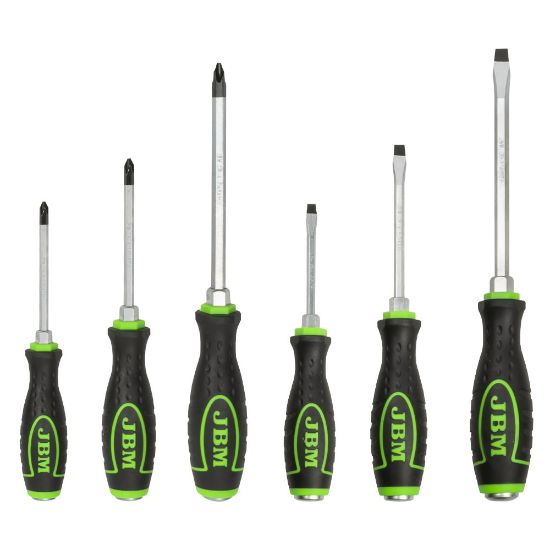 Imagem de CONJUNTO DE 6 CHAVES DE FENDA GO-THROUGH (3 CRUZADAS + 3 PLANAS)