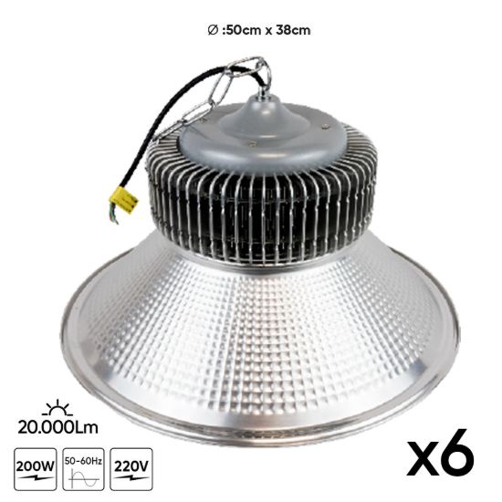 Imagem de CONJUNTO DE 6 LA‚MPADAS INDUSTRIAIS LED 54039