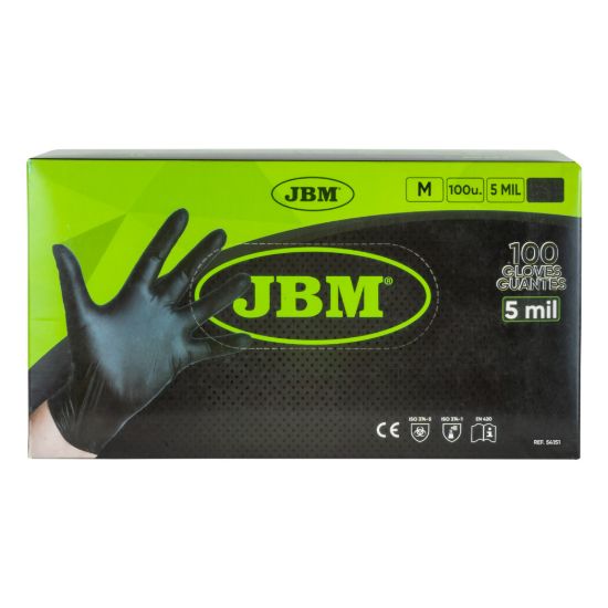 Imagem de LUVAS PRETAS DESCARTAVEIS DE NITRILO T:M 5MIL
