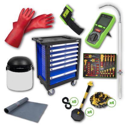 Imagem de CARRINHO DE FERRAMENTAS 7 GAVETAS AZUL ESPECIAL VDE