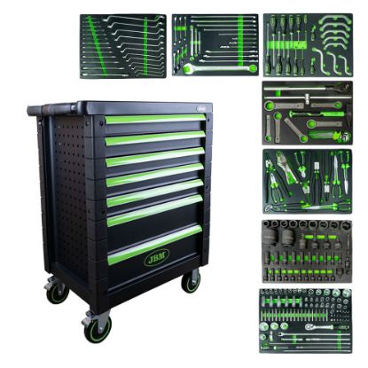 Imagem de CARRO DE FERRAMENTAS 7 GAVETAS VERDE ESPECIAL PARA CAMIA•ES