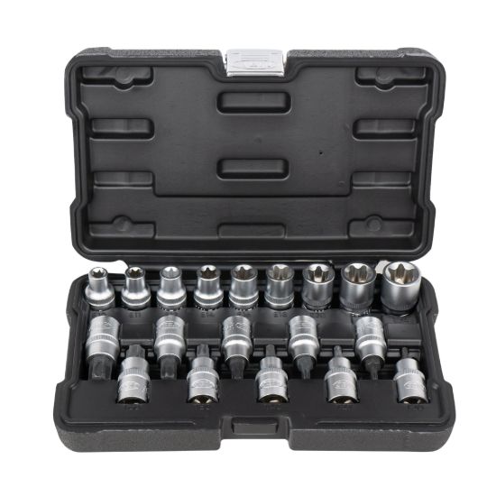 Imagem de SET DE VASOS Y PUNTAS TORX DE 1/2" 19 PIEZAS