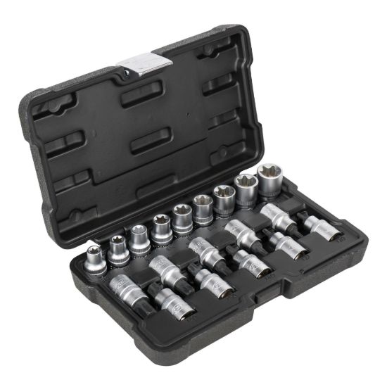 Imagem de SET DE VASOS Y PUNTAS TORX DE 1/2" 19 PIEZAS