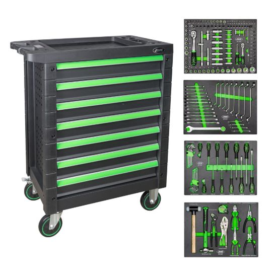Imagem de CARRO DE HERRAMIENTAS 7 CAJONES IGUALES VERDE