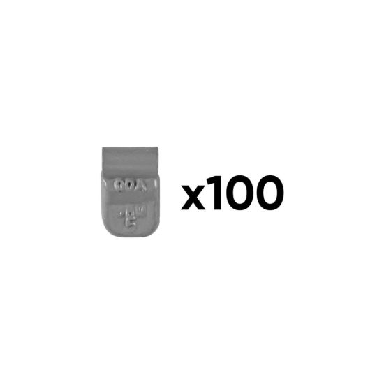 Imagem de CAJA DE 100 CONTRAPESAS ZINC GRAPA 05GR. ESPECIAL LLANTA UNIVERSAL