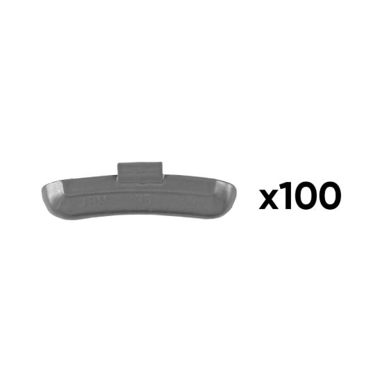 Imagem de CAJA DE 100 CONTRAPESAS ZINC GRAPA 35GR. ESPECIAL LLANTA UNIVERSAL