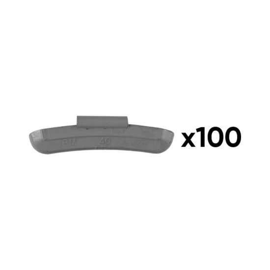 Imagem de CAJA DE 100 CONTRAPESAS ZINC GRAPA 40GR. ESPECIAL LLANTA UNIVERSAL