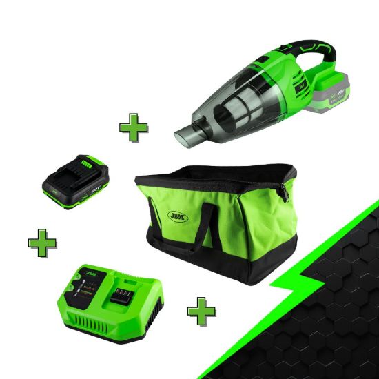 Imagem de PROMO ELÉCTRICA CON ASPIRADOR 60001 + BATERÍA 2.0AH + CARGADOR 20V + MOCHILA