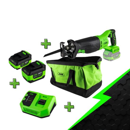 Imagem de PROMO ELÉCTRICA CON SIERRA DE SABLE + BATERÍA 4.0AH + BATERÍA 6.0AH + CARGADOR 20V  + MOCHILA