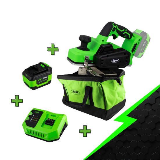 Imagem de PROMO ELÉCTRICA CON CEPILLO 60020 + BATERÍA 4.0AH + CARGADOR 20V +  MOCHILA